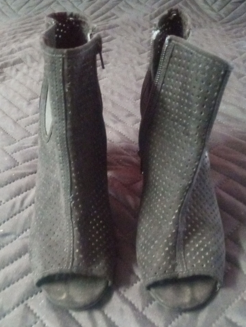 Chinese Laundry Black Peep-Toe Ankle Booties